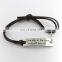 Personlized inspirational Leather engraved Bracelet