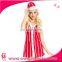 Womens Soft Fur Trim Red Santa Teddy and Skirt Christmas Costume