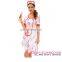 New Arrival Sexy Hot 3pcs Horrible zombie hot nurse costume white
