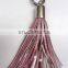Cheap wholesale Leather tassels keychain with USB wire