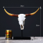 Nordic retro creative resin imitation animal head home decoration products resin cow skull crafts display