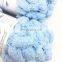 Fantasy soft 100% polyester pompom yarn ball for hand knitting