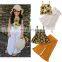Children's clothing hot-selling girls summer 2-piece sunflower sling baby shirt + wide leg pants trendy children's clothing