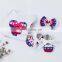 4Pcs Set Independence Day  LOVE PRINT INFANT TUTU DRESS & COTTON ROMPERS & WAKING SHOES & HEADBAND