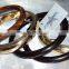 Brass And Wood Bangle Set of 5 Piece 10313, Metal Women Bangle