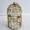 Mosaic Gold Metal Bird Cage Candle Holders