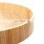 K&B hot 2021 new design high quality wholesale solid wooden round serving tray