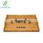 Bamboo Retangle Printing Serving Tray for Storage Food and Plate with Handles