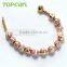 Topearl Jewelry Assorted Stainless Steel European Charm Bead Pink White Gold TCP11
