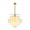 Luxury Style Indoor Decoration Villa Hotel Pendant Lighting Gold Glass Chandelier