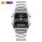 SKMEI 1220 Men's Fashion Casual Gold Quartz Watches LED Digital Dual Time Sport Watches Chronograph Waterproof Wristwatch