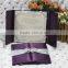 Luxury High Quality Purple Silk Box Wedding Invitations Wholesale
