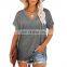 Wholesale Spring Oversize Blank Women Tees Cropped Plain T Shirt