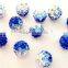 10mm shamballa blue crystal gradual change color loose beadings cz rhinestone disco balls