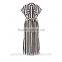 2016 Women fashion dress OEM service top quality stripe prom maxi dress D296