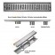 Modern 304 Stainless Steel Floor Drain with Striped Side Row Lengthened Strip for Hotel Toilet Bathroom Factory Price