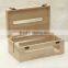 Cable wire storage box /Large tissue box capacity wooden cable box
