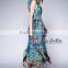 2016 high quality Elegant sexy style Frock silk chiffon fabric japanese prom fashion dress for women