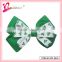 Ireland fashion clover grosgrain ribbon bow hair clip accept custom made tie clip (SYC-0018)