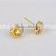 Fashion 925 sterling silver red zircon colorful jewelry wholesale stud earrings