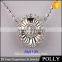 wholesale micro plates Zircon jewel sterling silver 925 pendant necklace