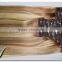 China supplier wholesale virgin indian cheap 100% human hair 165g remy hair clips in hair extensions