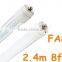 AC90-265V single pin end t8 tubes 2ft/3ft/4ft/5ft/8ft fa8 led tubes light with smd2835