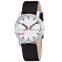 Business casual red second hand japan quartz moment stainless steel case watch with genuine leather starp watch