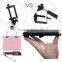 2016 best sell handheld colorful wireless selfie stick aluminum selfie stick