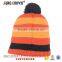 Winter Jacquard New Design Acrylic Beanie Hats With Top Ball