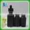 30ml black frosted glass dropper bottle