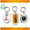 Square shape 4cm Acrylic Key Chains blank Keychain with custom logo insert clear photo frame keychain