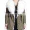 2015-2016 winter lamb's wool collar jacket women ,winter army green coat