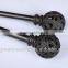 High End Curtain Rods With Decorative Open Work Ball Curtain Finials