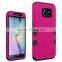 Factory cheap wholesale tuff hybrid silicone phone case for Galaxy S6 edge back rubber cover