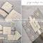 Embossed Tri-fold vintage wedding invitations with Ribbon Bow & Printing