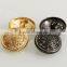 High quality metal buttons Gold, silver, hollow out buttons Men's jacket dress coat buttons