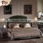 neoclassical furniture silver foil leaf gilding hand carved bed