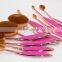 Top Seller MultiPurpose Nylon Makeup Brush Gift Set (10pcs) Cosmetic Beauty Blusher Eyeshade Foundation Brushes Tools