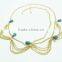 Hot Sale BOHO Gold Tassel Calaite Pendant Crown Wedding Head Chain Jewelry