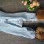 Fashion Design Women Genuine wool Fur Scarf with Raccoon Fur/Custom-Made