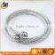 Stainless steel elastic flexible cable cuff bangle fashion colorful twine bangle