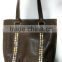 Real Leather Woman shoulder bag with rivets