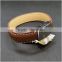 Economic Elegant Watch Band Style Bangles 316L Stainless Steel Cuff Closure Leather Bracelet