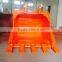 Bucket for excavator with orange,blue,yellow,green