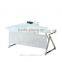 XPT-D0510 Executive office glass chrome desks workstaion table 2-drawers