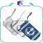 Customized logo canvas makeup cosmetic zipper pouch with wrist strap