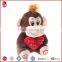 Plush Monkey Stuffed Toy Custom Love Heart I Love You Valentine's Gift