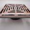 Casted Mn Copper White Brass Ni Bronze Square Floor Drain Red Antique Copper Color