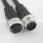 water-repellent metallic nut threaded coupling 4 pin cable connector
